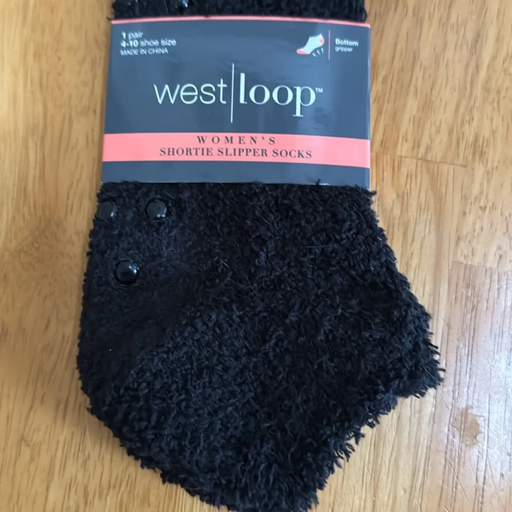NWT West Loop Gripper Slipper Socks Women Shoe Sz 4-10 1 pr Grip Dots